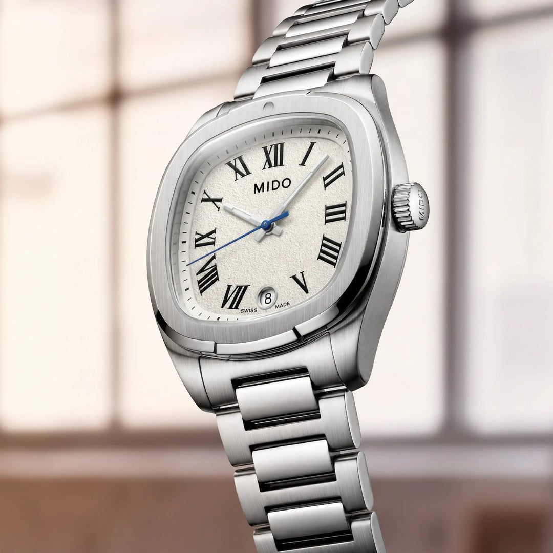 Mido orologio Multifort TV 28mm avorio quarzo acciaio  M049.110.11.263.00