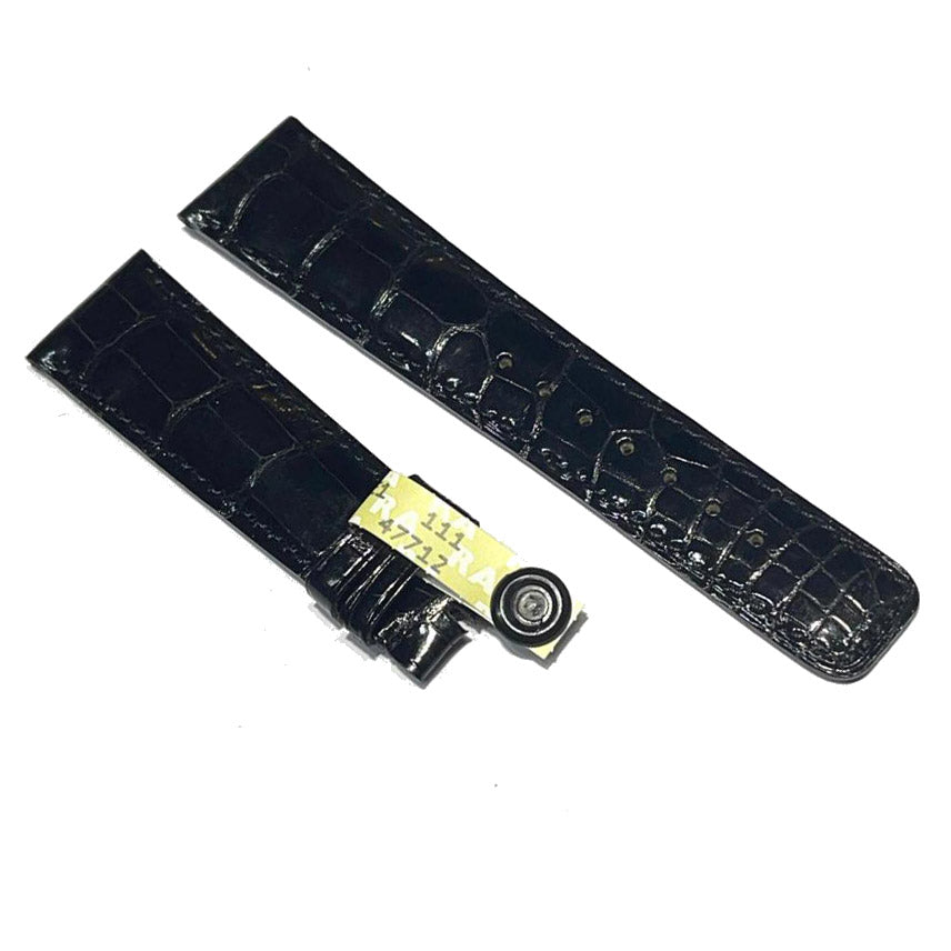 IWC spezzoni cinturino standard alligatore nero lucido 22/18 per fibbia Ardiglione IWA47712