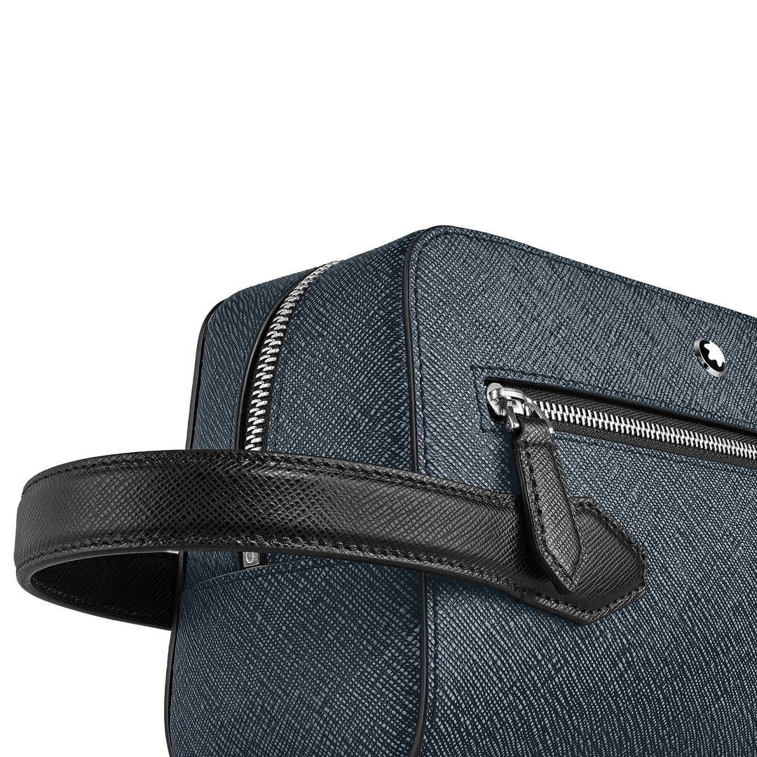 Montblanc pochette Sartorial tweed blu 220339