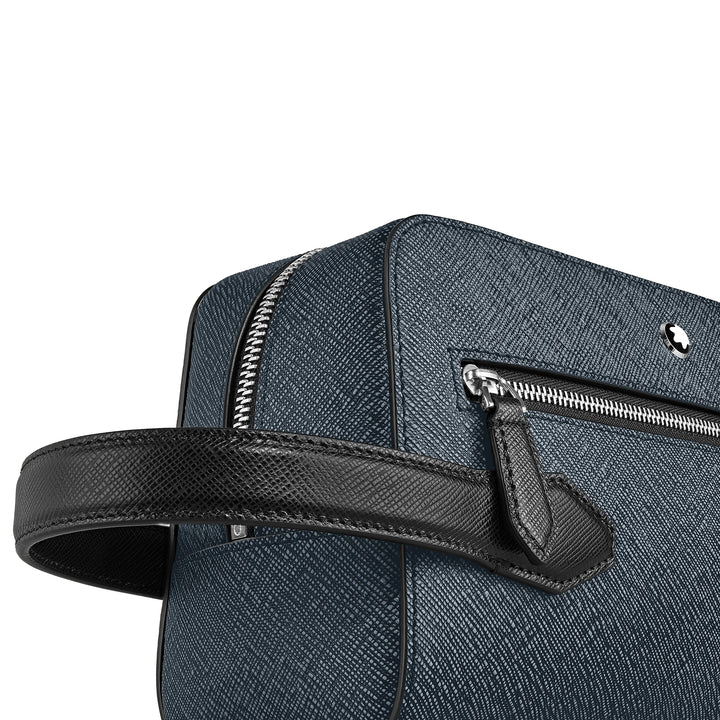Montblanc pochette Sartorial tweed blu 220339