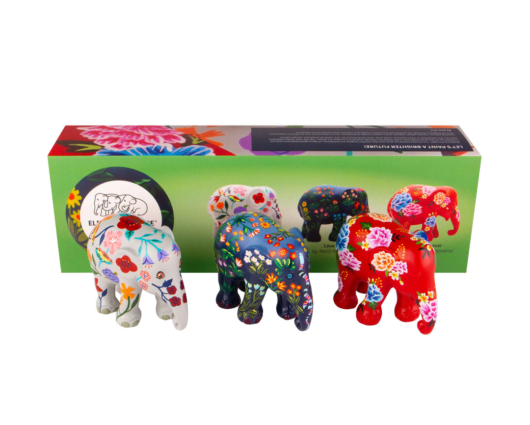 Elephant Parade multipack elefanti Friendly Flowers - Jardin Fleuri + Love Frida +  Peony Lover FRIENDLY FLOWERS 3 PZ
