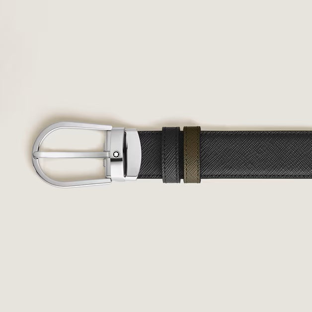 Montblanc cintura reversibile 30 mm ferro di cavallo pelle Sartorial 222141