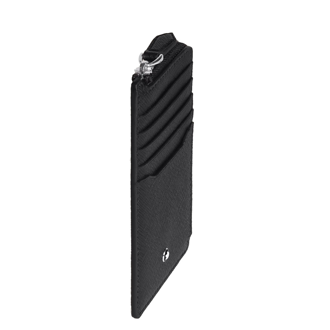 Montblanc portacarte 7 tasche cerniera pelle Sartorial nero 223121