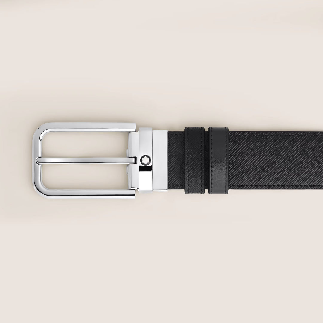 Montblanc cintura reversibile 35 mm pelle Sartorial fibbia rettangolare 223411