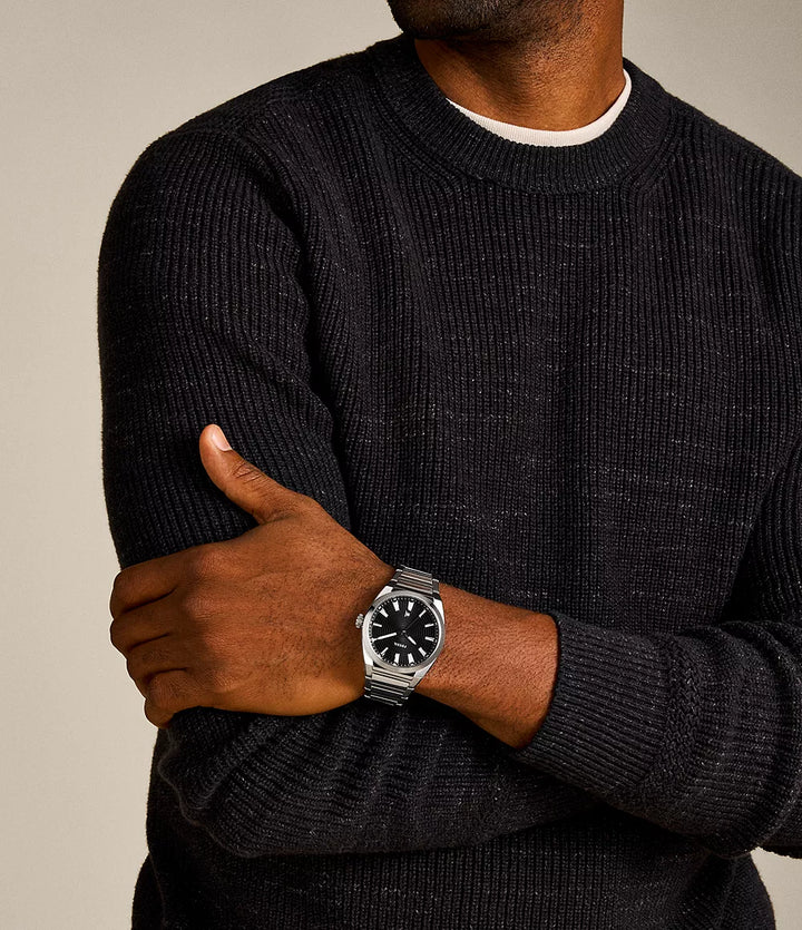 Fossil orologio Everett 42mm nero quarzo acciaio FS5821