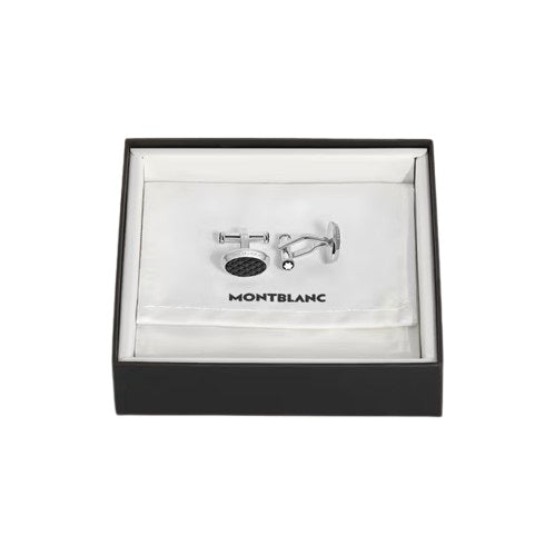 Montblanc gemelli ovali Meisterstück acciaio 134468