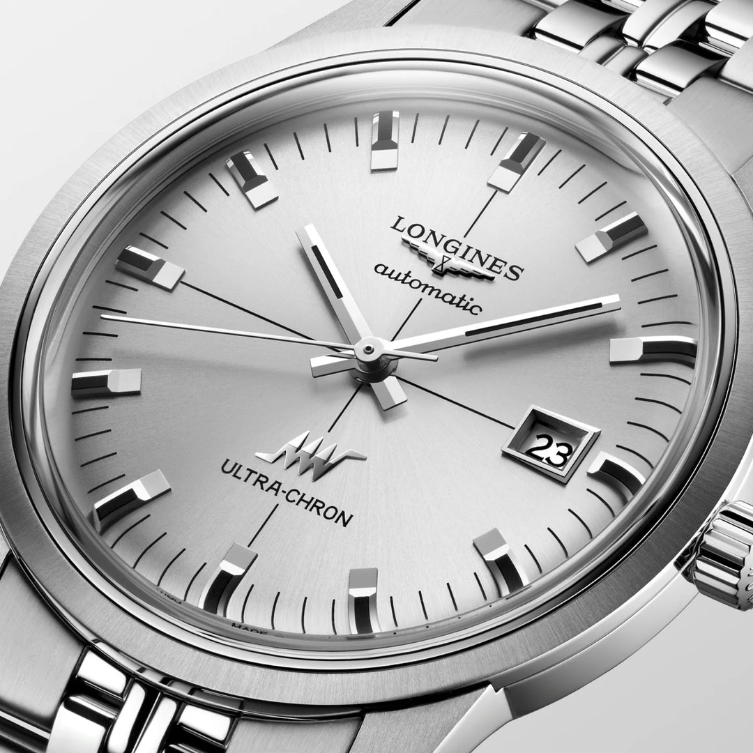 Longines orologio Ultra-Chron Classic 40mm argento automatico acciaio L2.937.4.72.6