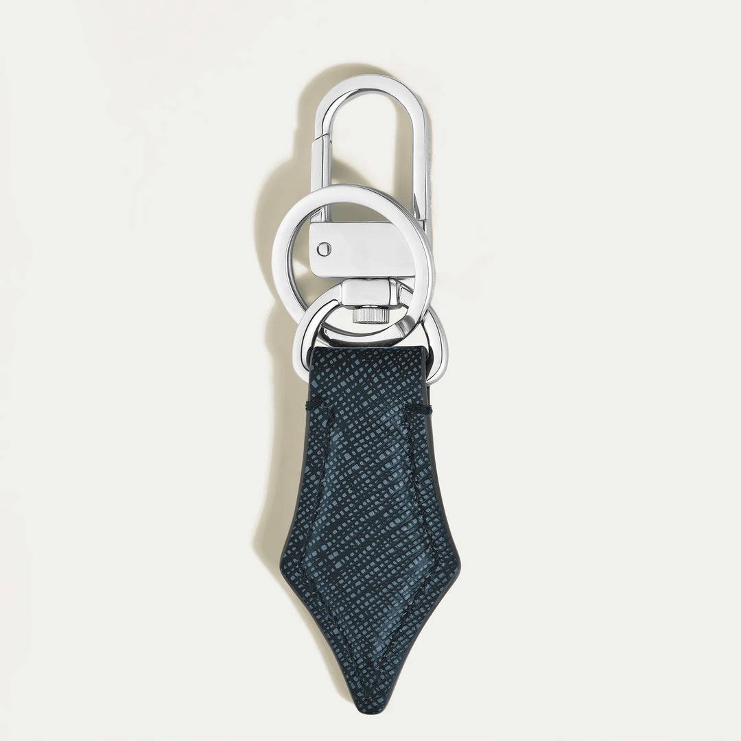 Montblanc portachiavi pennino tweed blu 220358