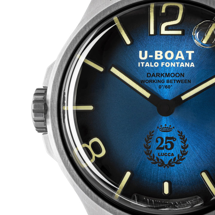 U-BOAT orologio Darkmoon 25° Limited Edition SS Blue Soleil 46mm blu quarzo acciaio 2029