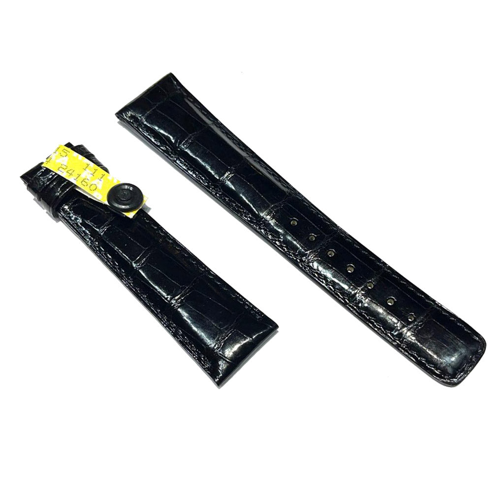 IWC spezzoni cinturino XL alligatore nero lucido 20/18 per fibbia ardiglione IWA24160