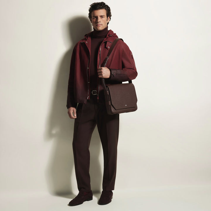 Montblanc borsa messenger pelle Sartorial Ebony colour 222931