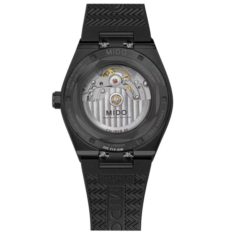 Mido orologio Multifort 8 One Crown nero 38 x 40mm nero automatico acciaio finitura PVD nero M055.507.37.051.00
