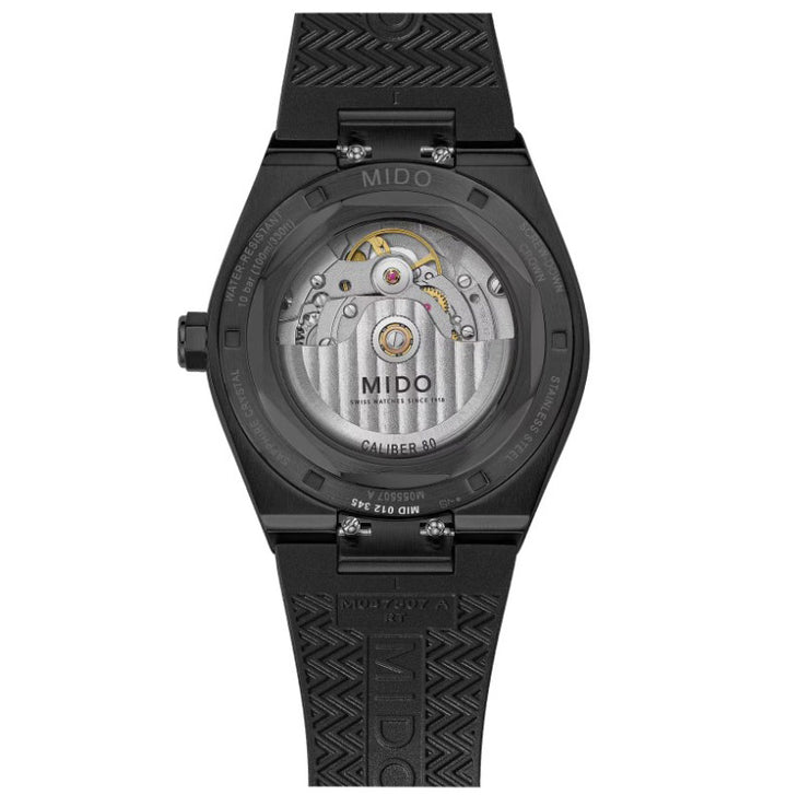 Mido orologio Multifort 8 One Crown nero 38 x 40mm nero automatico acciaio finitura PVD nero M055.507.37.051.00