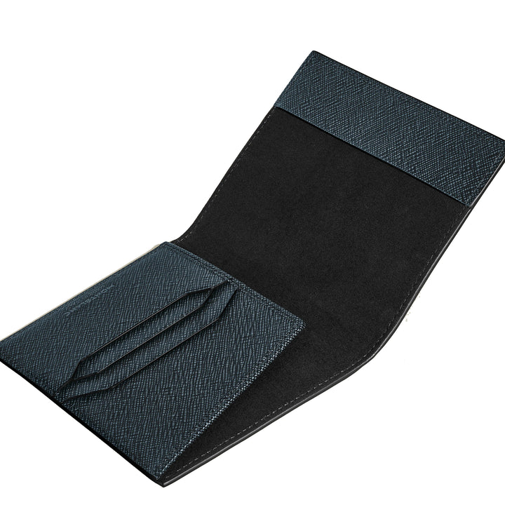 Montblanc custodia per passaporto Sartorial tweed blu 220433