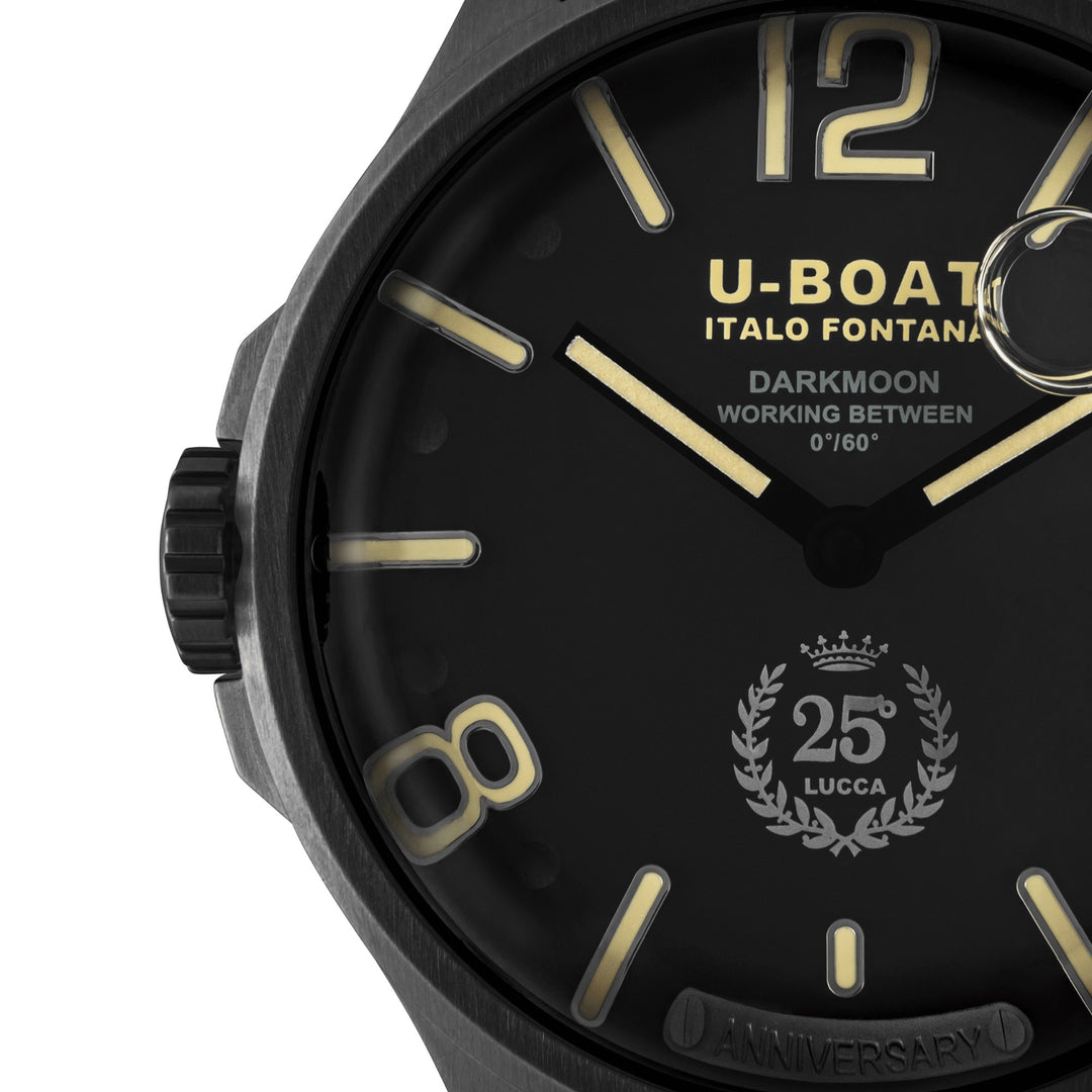 U-BOAT Darkmoon 25° Black PVD 46mm nero quarzo acciaio finitura PVD nero 2026