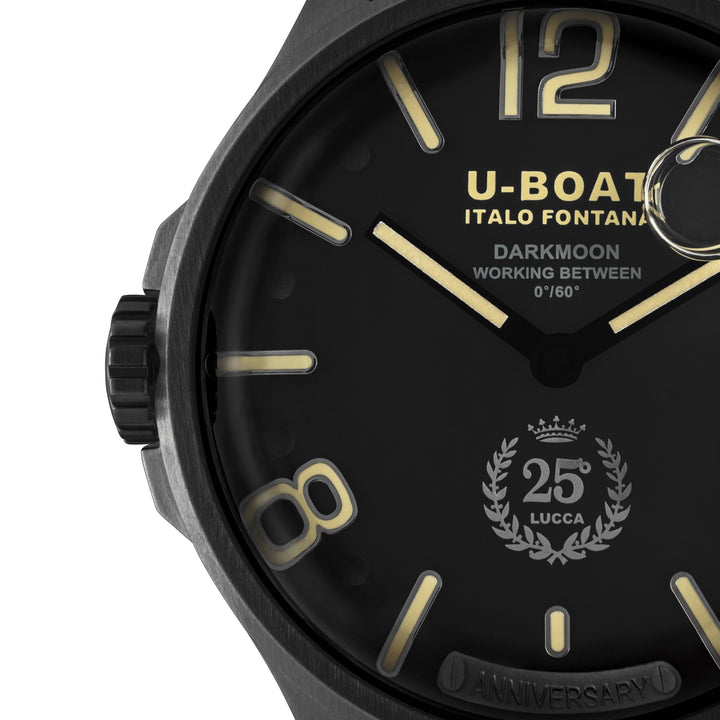 U-BOAT Darkmoon 25° Black PVD 46mm nero quarzo acciaio finitura PVD nero 2026