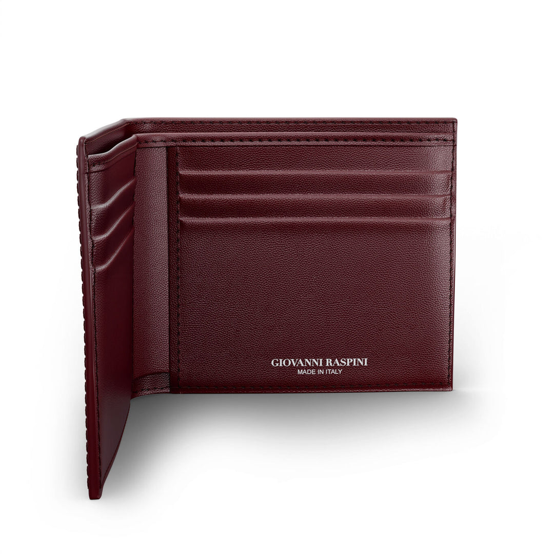 Giovanni Raspini portafoglio pelle croco borgogna argento 925 L0031