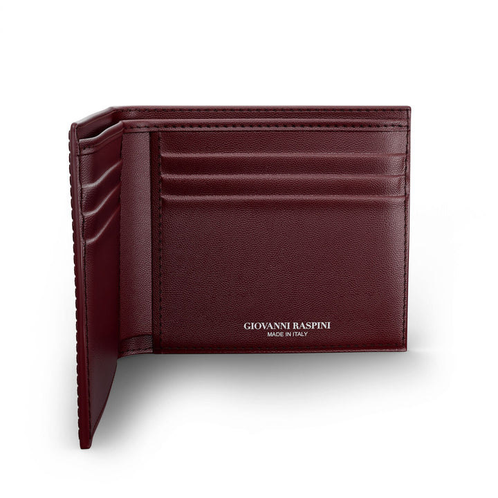 Giovanni Raspini portafoglio pelle croco borgogna argento 925 L0031