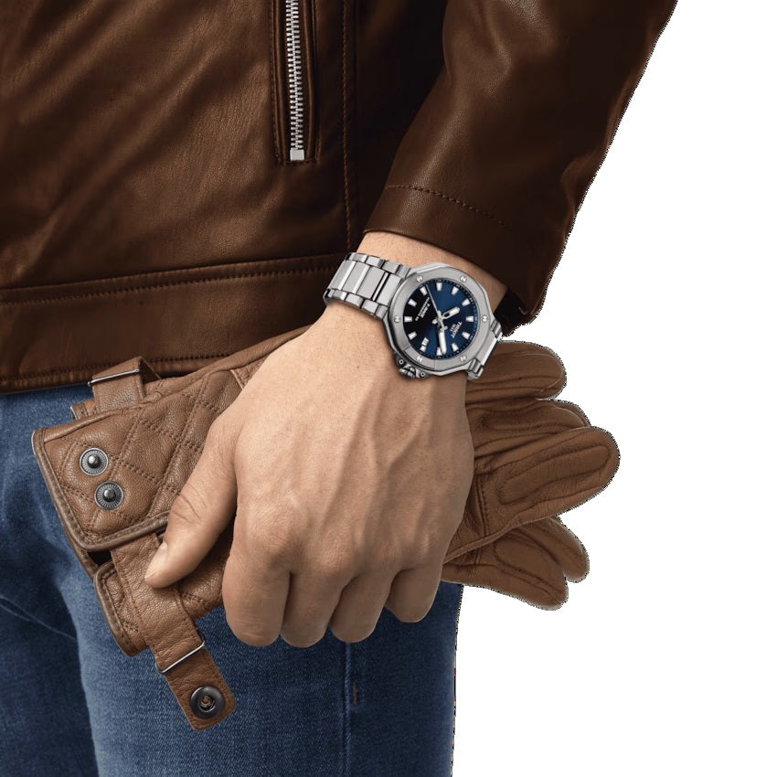 Tissot orologio T-Race Powermatic 80 41mm blu automatico acciaio T141.807.11.041.00