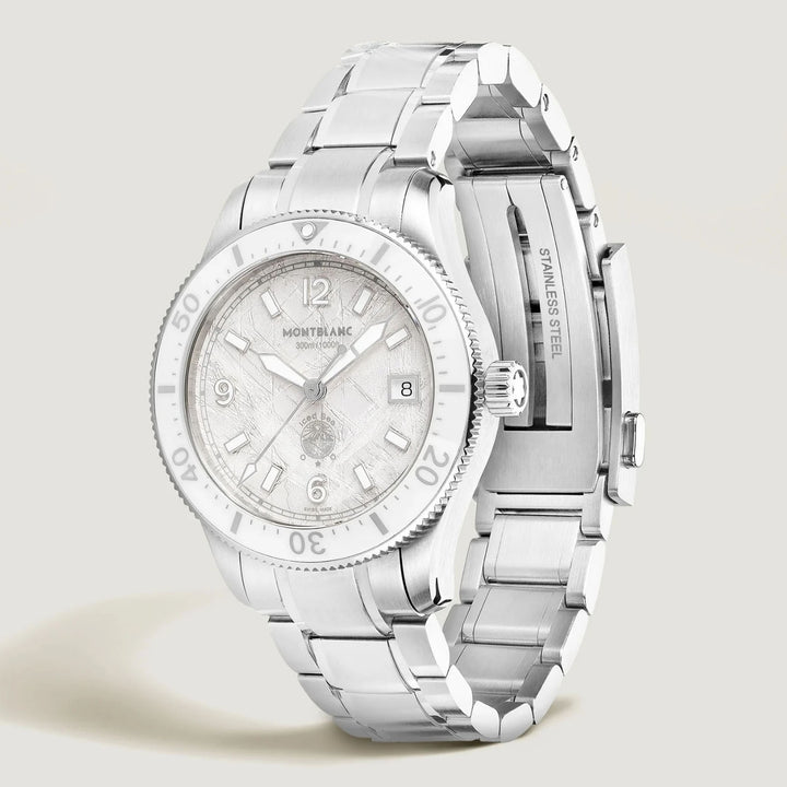 Montblanc orologio Iced Sea Automatic Date 0 Oxygen 38mm bianco automatico acciaio 134024