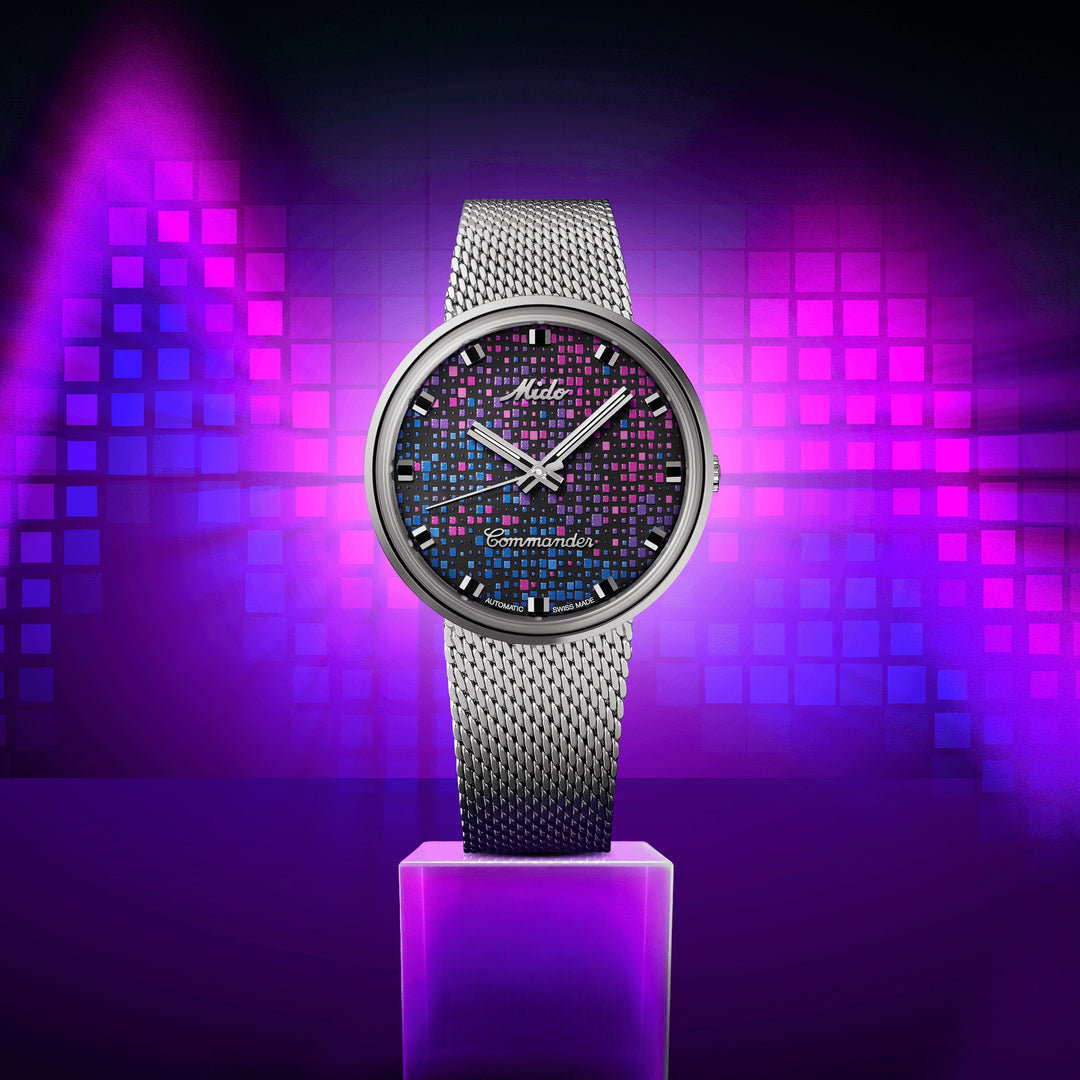 Mido orologio Commander 1959 37mm nero automatico acciaio M8429.4.N7.11