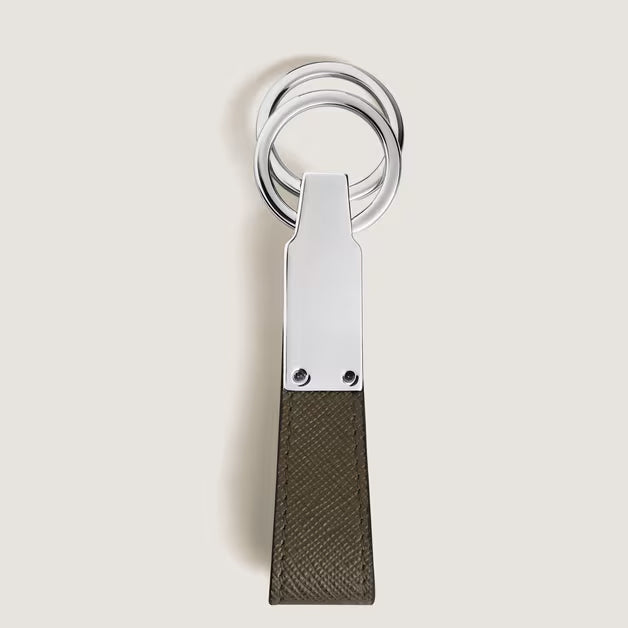 Montblanc portachiavi pelle Sartorial kaki 221354