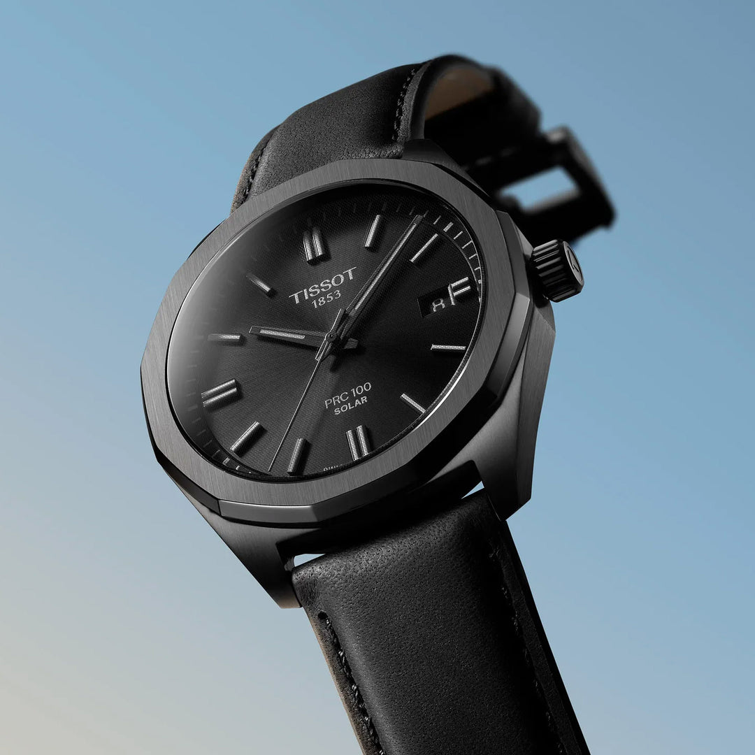 Tissot PRC 100 Solar 39mm nero quarzo acciaio finitura PVD nero T151.422.36.051.00