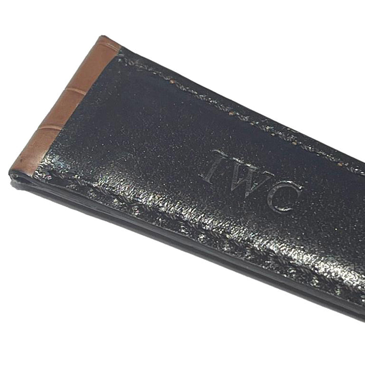 IWC spezzoni cinturino standard alligatore marrone opaco 22/16 per fibbia Ardiglione IWA00947 22/16