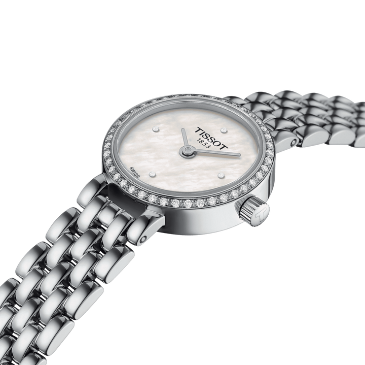 Tissot orologio Lovely Round 19,5mm madreperla diamanti quarzo acciaio T140.009.61.116.00