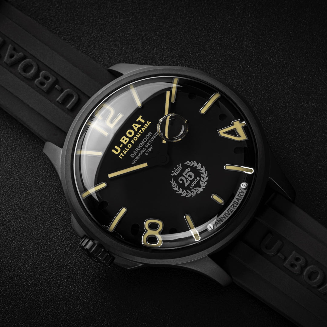 U-BOAT Darkmoon 25° Black PVD 46mm nero quarzo acciaio finitura PVD nero 2026