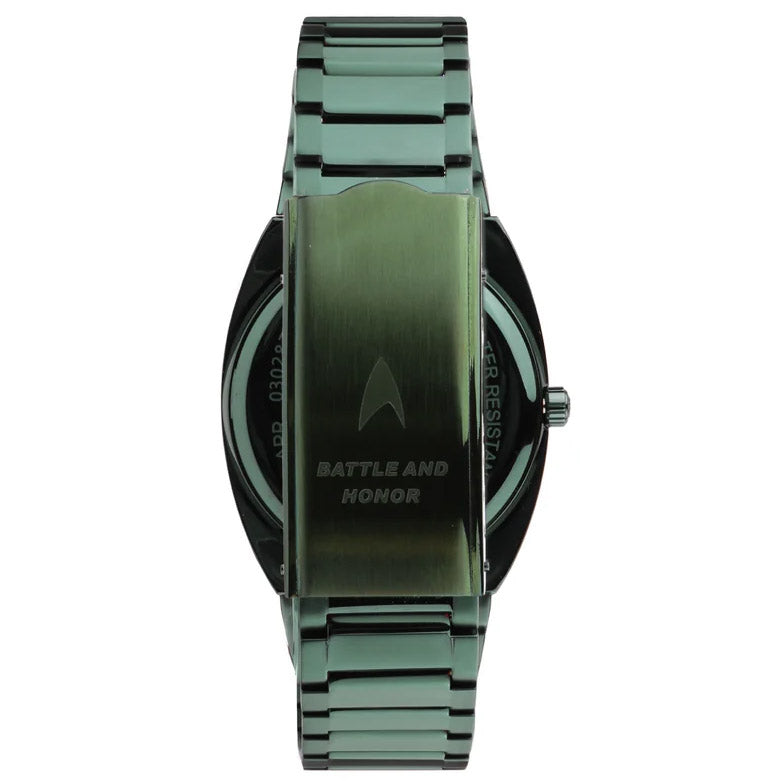 Lorenz orologio STAR TREK Klingon 40x36 mm verde quarzo acciaio finitura PVD verde 030287KL