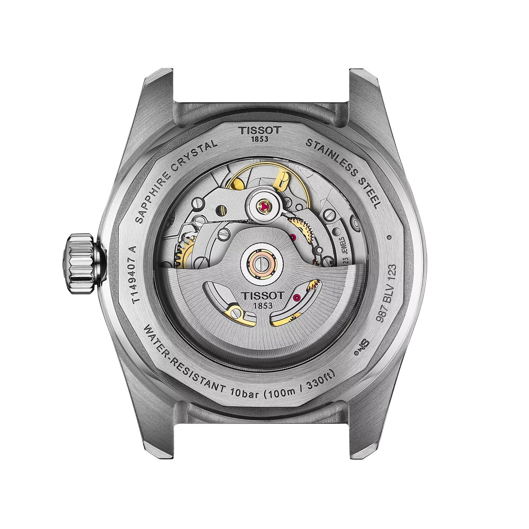Tissot orologio PR516 Powermatic 80 38mm Blu automatico acciaio T149.407.16.041.00