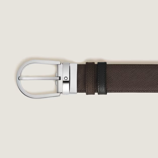 Montblanc cintura reversibile 35 mm ferro di cavallo pelle Sartorial 222145