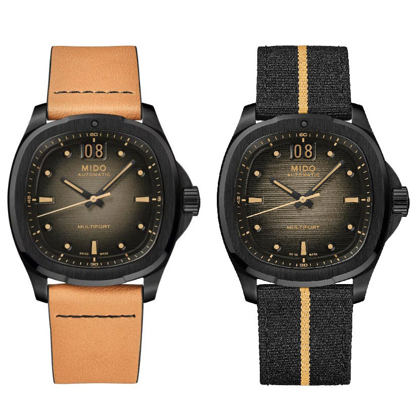 Mido orologio Multifort TV Big Date 40mm grigio automatico acciaio finitura PVD nero M049.526.36.081.00