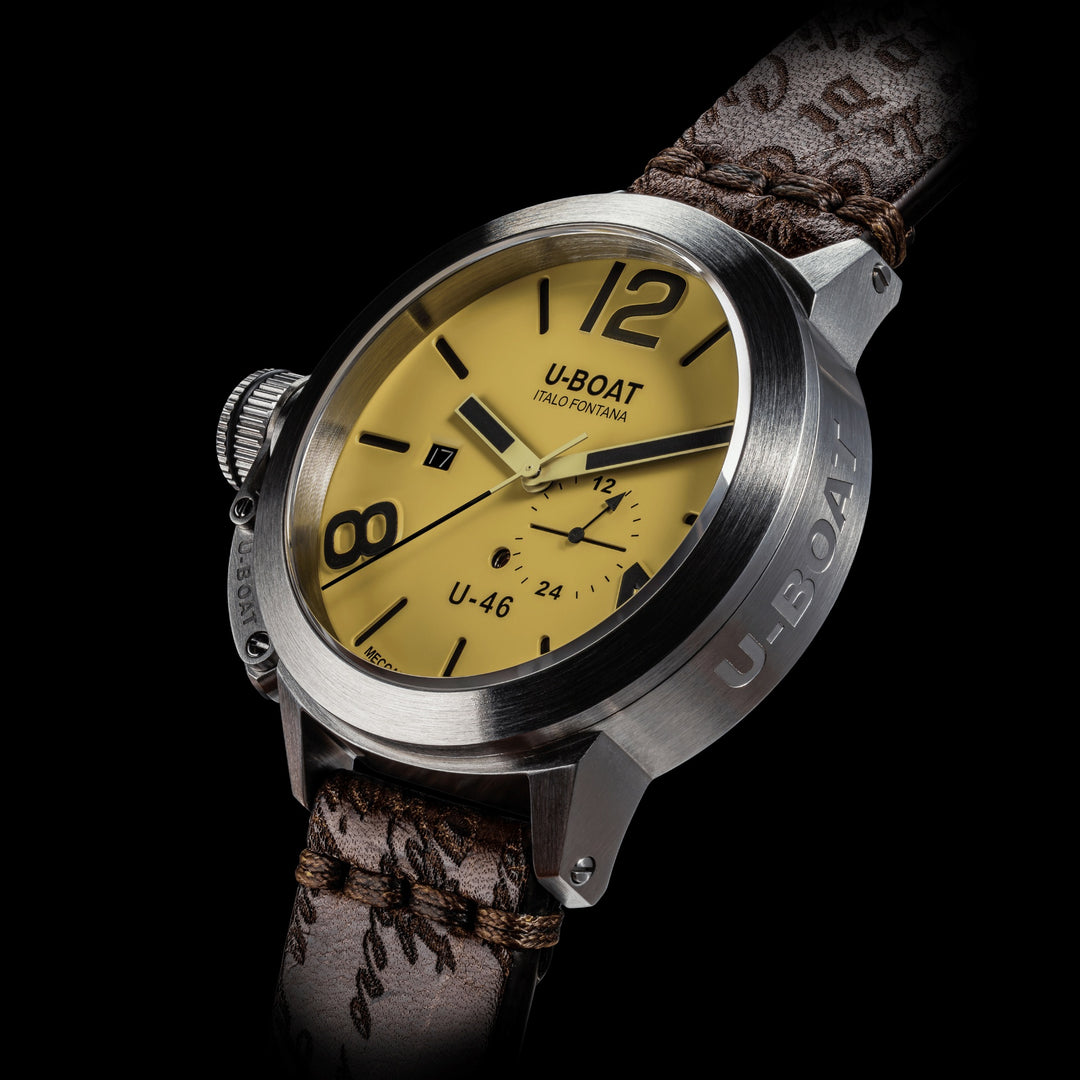 U-BOAT orologio Classico U-46 46mm beige automatico acciaio 4647