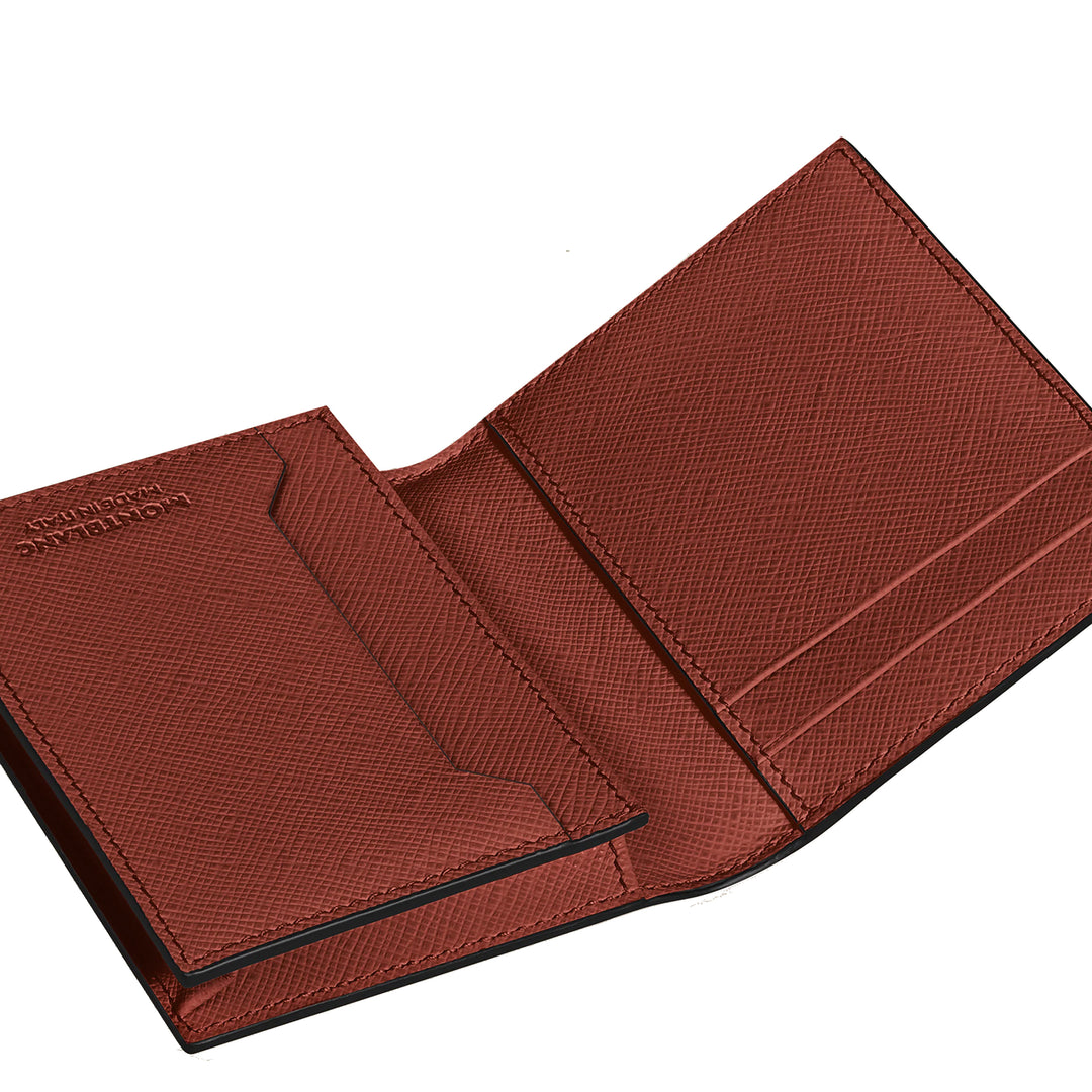 Montblanc portacarte 4 tasche pelle Sartorial quercia rossa 223045