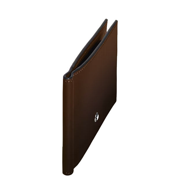 Montblanc portafoglio 6 tasche con fermasoldi Meisterstück Sfumato marrone 220316