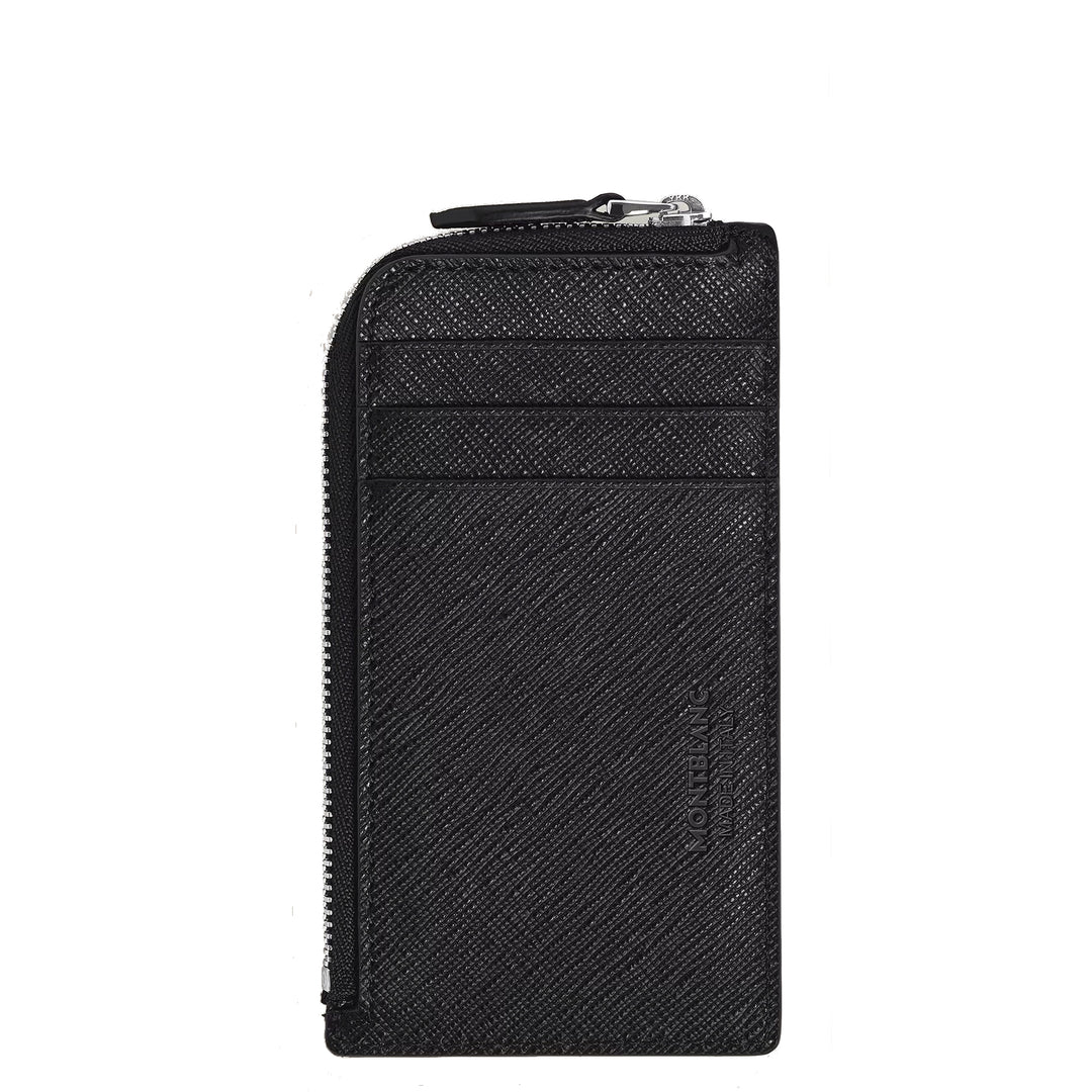 Montblanc portacarte 7 tasche cerniera pelle Sartorial nero 223121