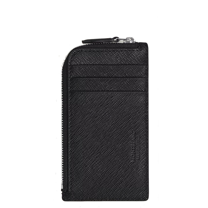 Montblanc portacarte 7 tasche cerniera pelle Sartorial nero 223121