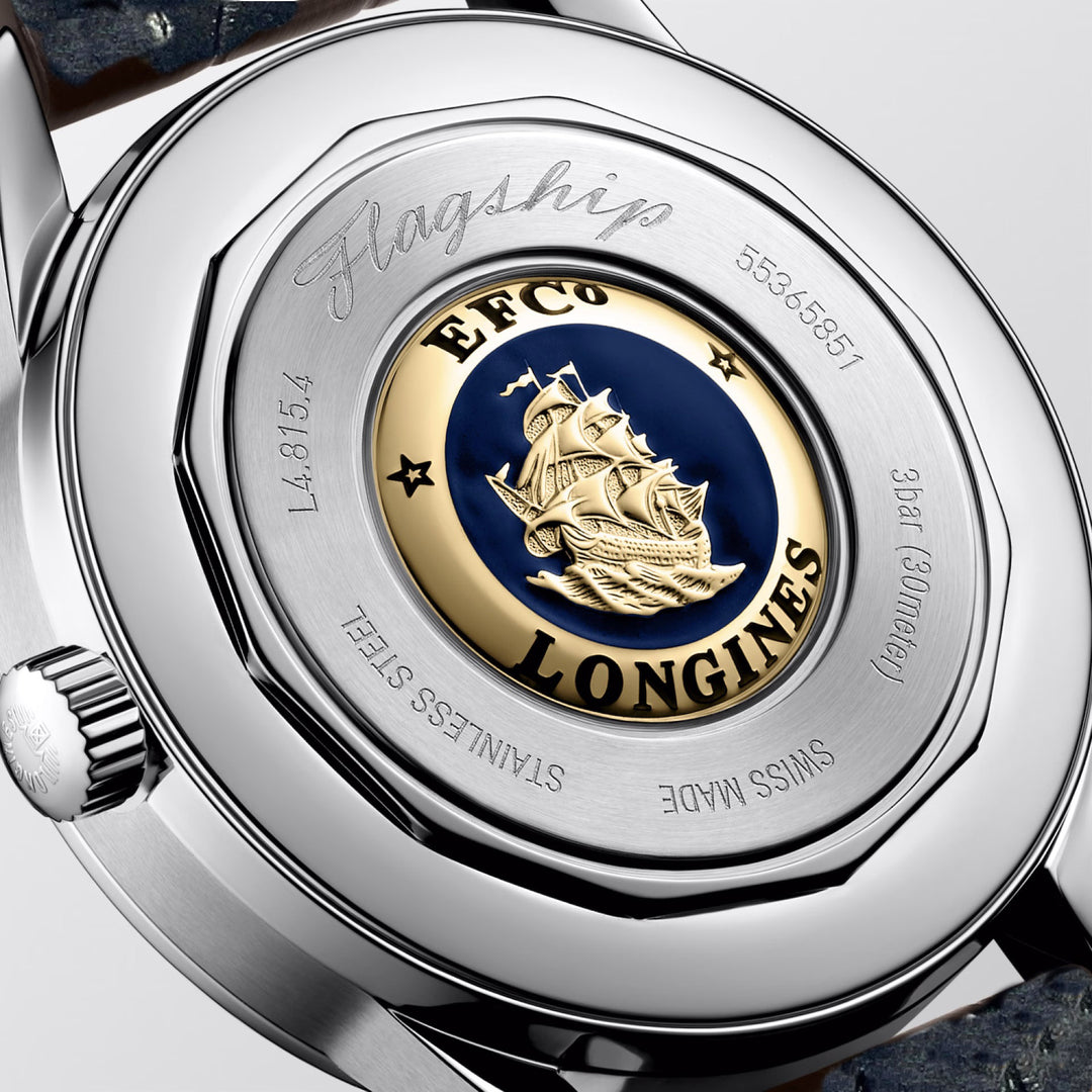 Longines orologio Flagship Heritage Moonphase 38,5 mm verde automatico acciaio L4.815.4.02.2