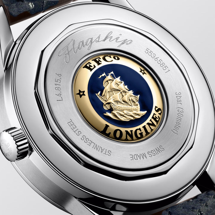 Longines orologio Flagship Heritage Moonphase 38,5 mm verde automatico acciaio L4.815.4.02.2