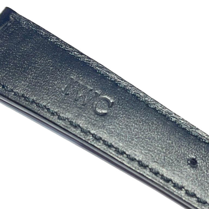 IWC spezzoni cinturino standard alligatore nero lucido 20/16 per fibbia Ardiglione IWA05903