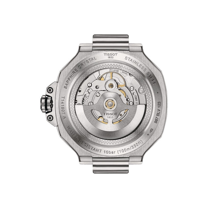 Tissot orologio T-Race Powermatic 80 41mm blu automatico acciaio T141.807.11.041.00