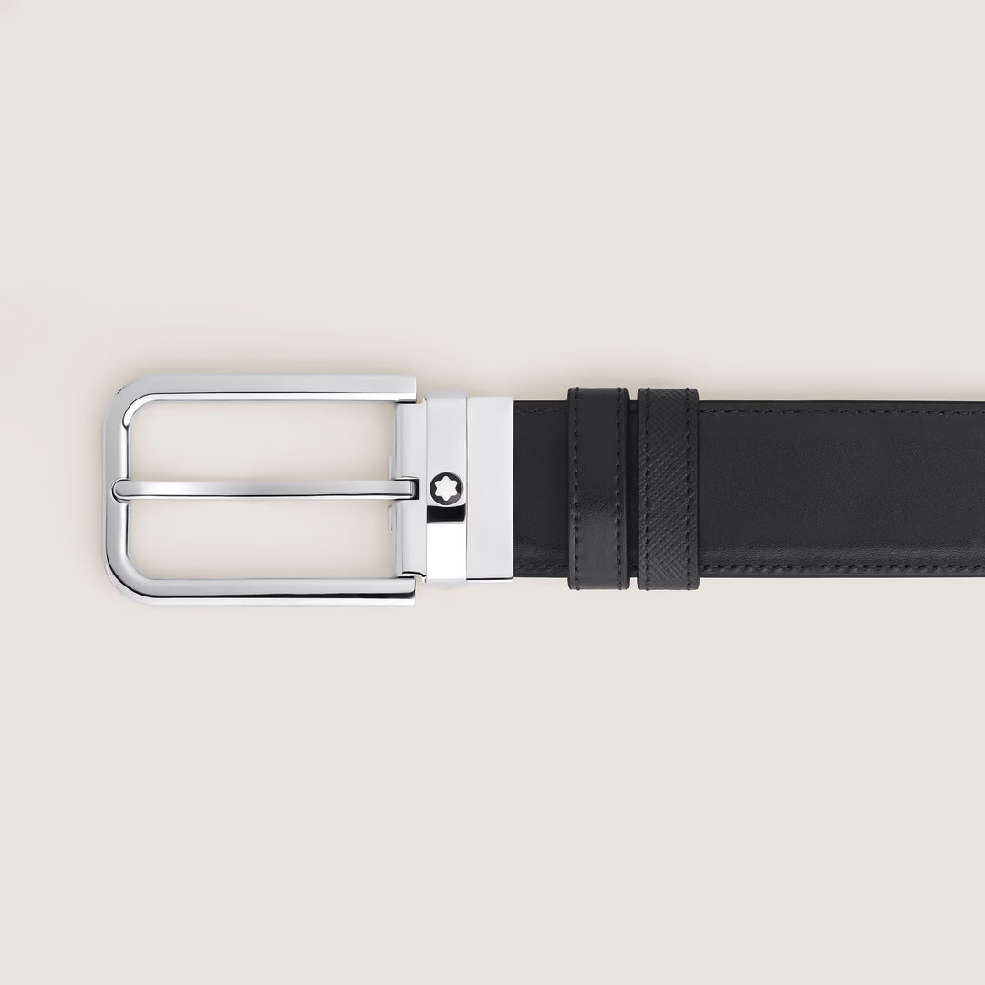 Montblanc cintura reversibile 35 mm pelle Sartorial fibbia rettangolare 223411