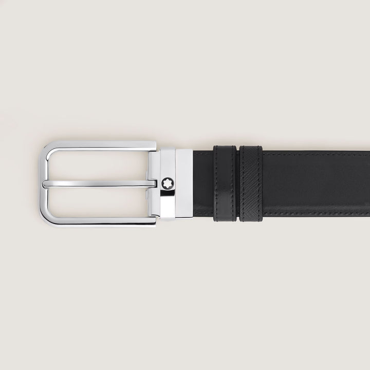 Montblanc cintura reversibile 35 mm pelle Sartorial fibbia rettangolare 223411