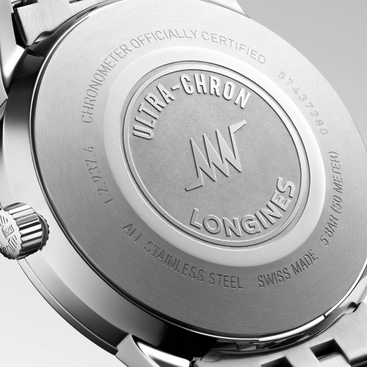 Longines orologio Ultra-Chron Classic 37mm argento automatico acciaio L2.537.4.72.6