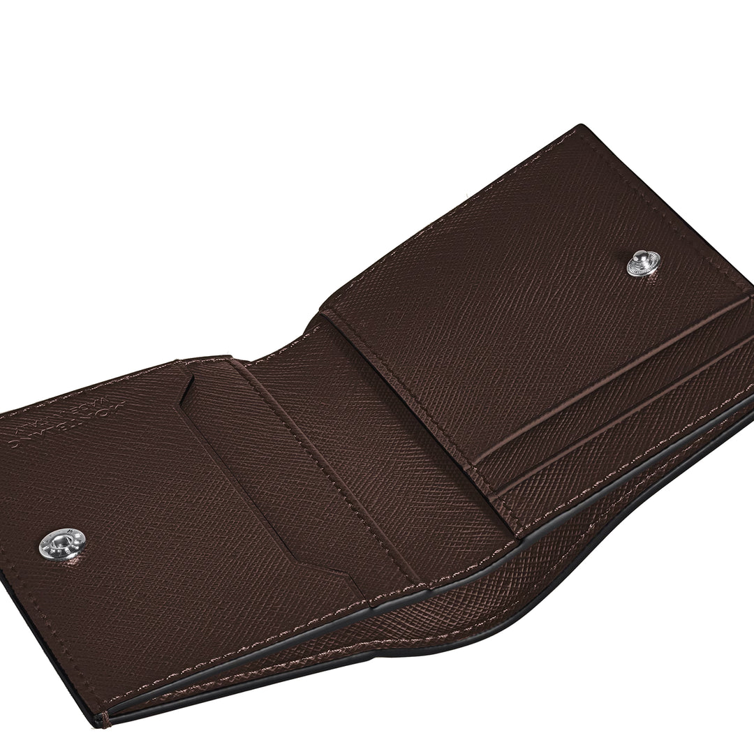 Montblanc portafoglio Mini 4 Tasche pelle sartorial ebony colour 222989