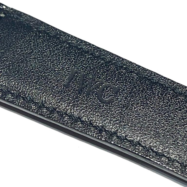 IWC spezzoni cinturino standard alligatore nero lucido 20/18 per fibbia Ardiglione IWA24351