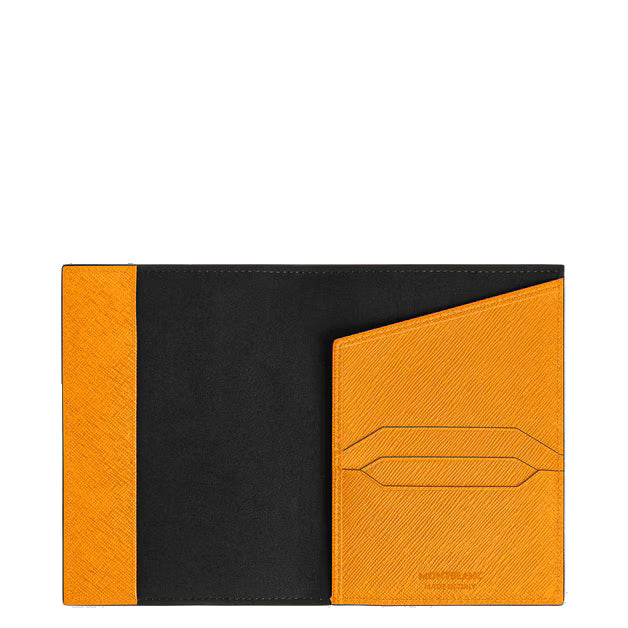 Montblanc porta passaporto pelle Sartorial zafferano 221466