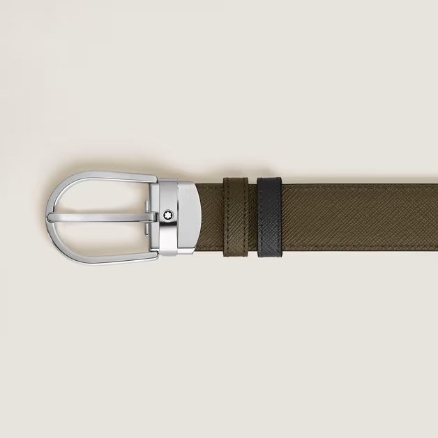 Montblanc cintura reversibile 30 mm ferro di cavallo pelle Sartorial 222141